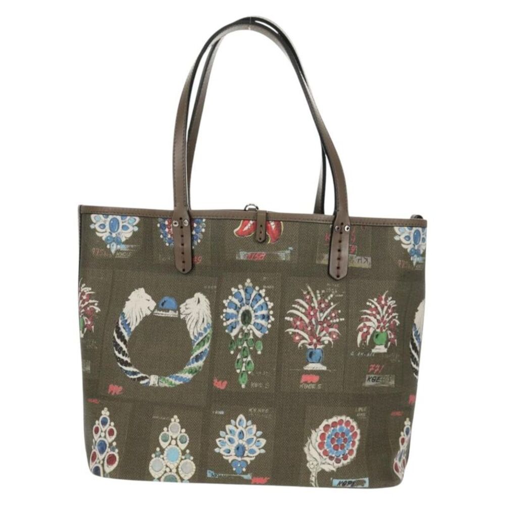 Bvlgari Tote Leather Gray Leather Tote Bag Bag